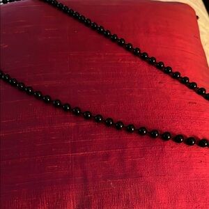 Elegant Black Beaded Necklace